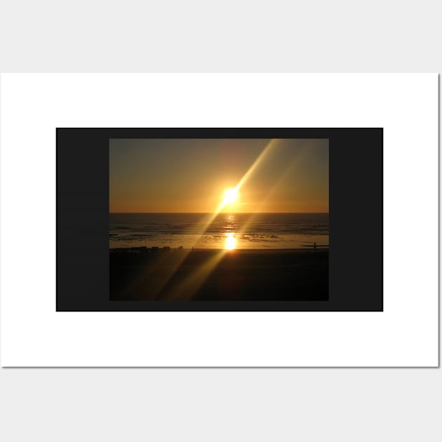 Sun's Reflection Over Yachats Wall Art by Mandiehatter